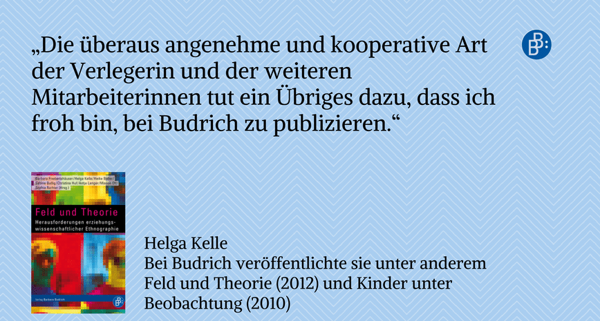 Helga Kelle empfiehlt Budrich