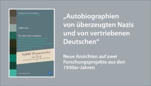 Tagung „Autobiographien von überzeugten Nazis & von vertriebenen Deutschen. Neue Ansichten auf zwei Forschungsprojekte aus den 1930er-Jahren“ @ Christian-Albrechts-Universität zu Kiel