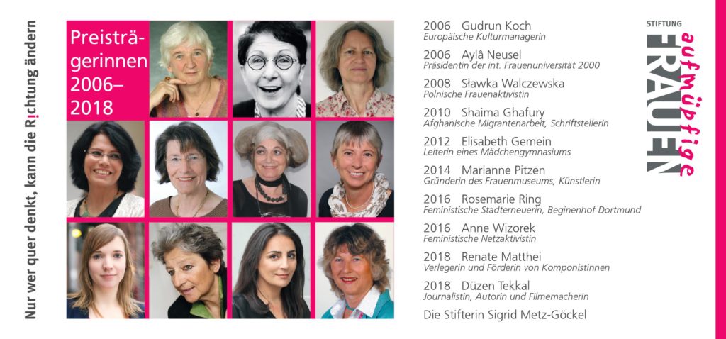 Stiftung Aufmüpfige Frauen Preisträgerinnen