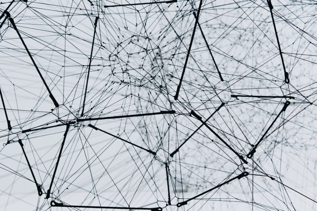 Ein Netzwerk aus schwarzen Linien