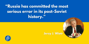 Jerzy J. Wiatr Angriff auf die Ukraine Kritik
