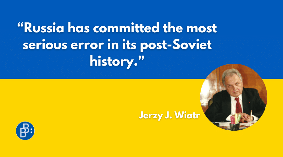 Jerzy J. Wiatr Angriff auf die Ukraine Kritik