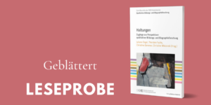 Cover "Haltungen. Zugänge aus Perspektiven qualitativer Bildungs- und Biographieforschung"