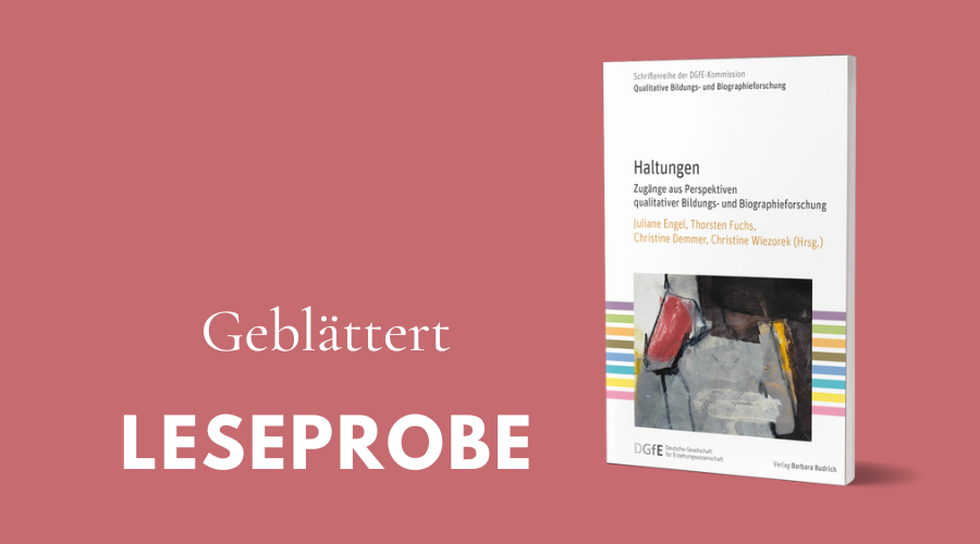 Cover "Haltungen. Zugänge aus Perspektiven qualitativer Bildungs- und Biographieforschung"