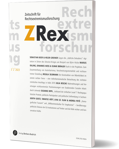 ZRex Zeitschrift für Rechtsextremismusforschung 2-2023 3D Cover