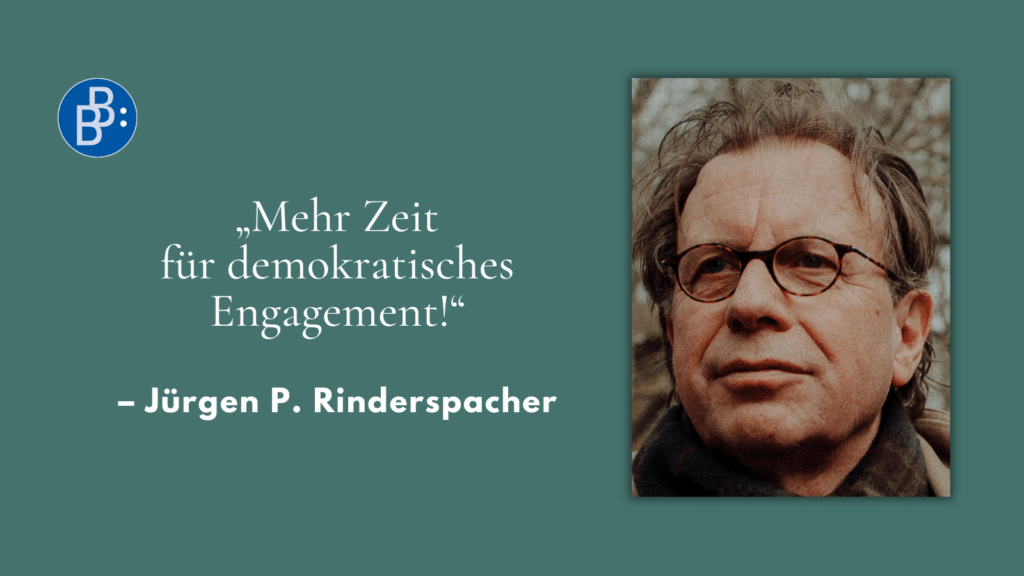 Demokratie als Zeit-Projekt Jürgen P. Rinderspacher