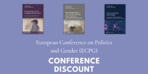 European Conference on Politics and Gender (ECPG): Get a 25% Conference Discount