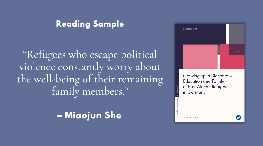 “Refugees who escape political violence constantly worry about the well-being of their remaining family members” – Reading sample from “Growing Up in Diaspora”